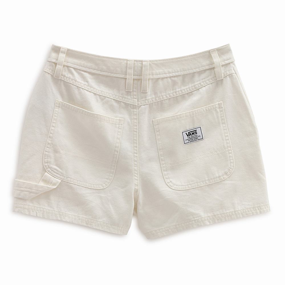 Women's Vans Ground Work Shorts White | USA59240