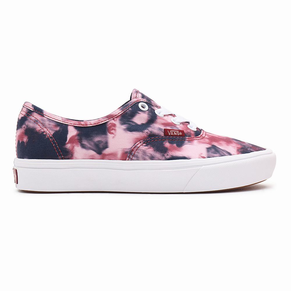 Women's Vans Grunge Wash ComfyCush Authentic Sneakers Pink / Purple | USA81542