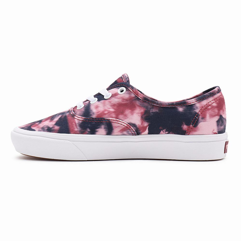 Women's Vans Grunge Wash ComfyCush Authentic Sneakers Pink / Purple | USA81542