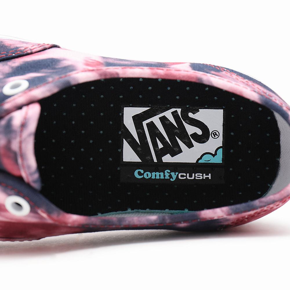 Women's Vans Grunge Wash ComfyCush Authentic Sneakers Pink / Purple | USA81542