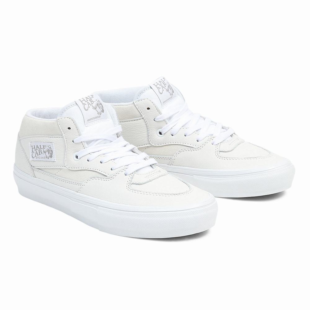 Women\'s Vans Half Cab Skate Shoes White | USA92587