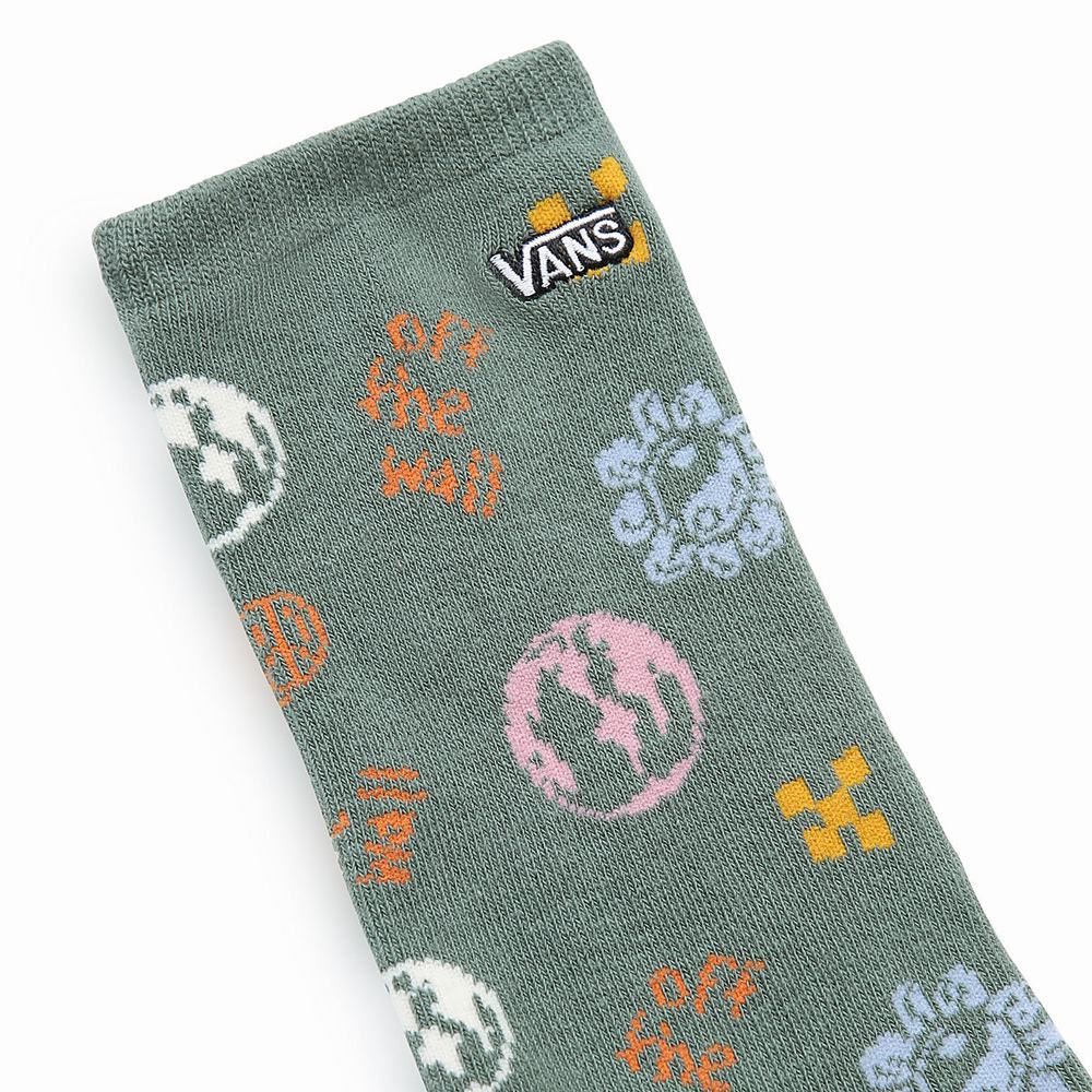 Women's Vans In Our Hands (1 pair) Socks Green | USA86792