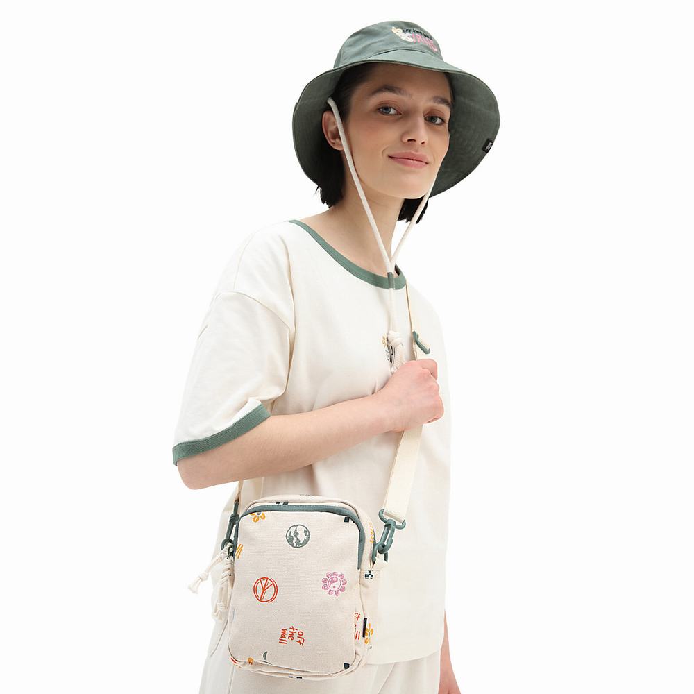 Women's Vans In Our Hands Go Getter Crossbody Bags White | USA21508