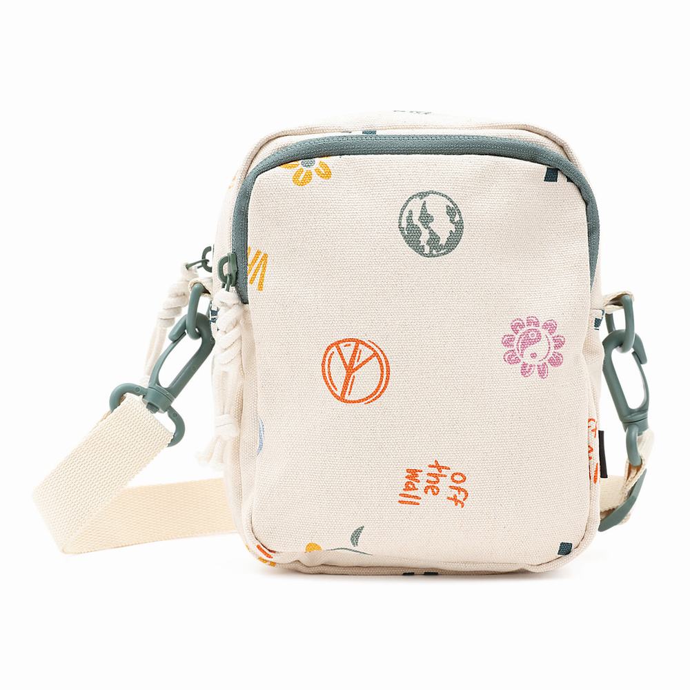 Women\'s Vans In Our Hands Go Getter Crossbody Bags White | USA21508