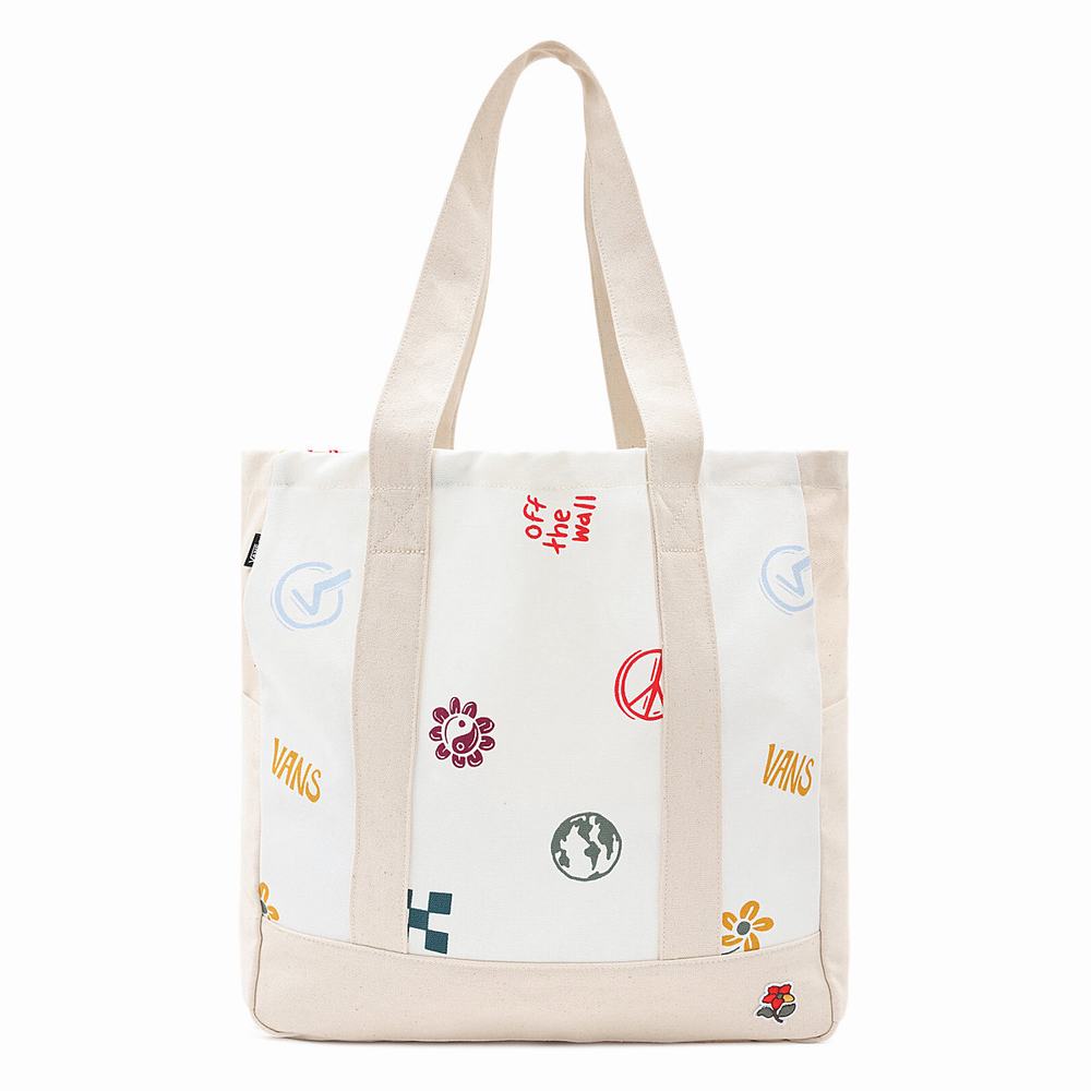 Women\'s Vans In Our Hands Tote Bags White | USA81305