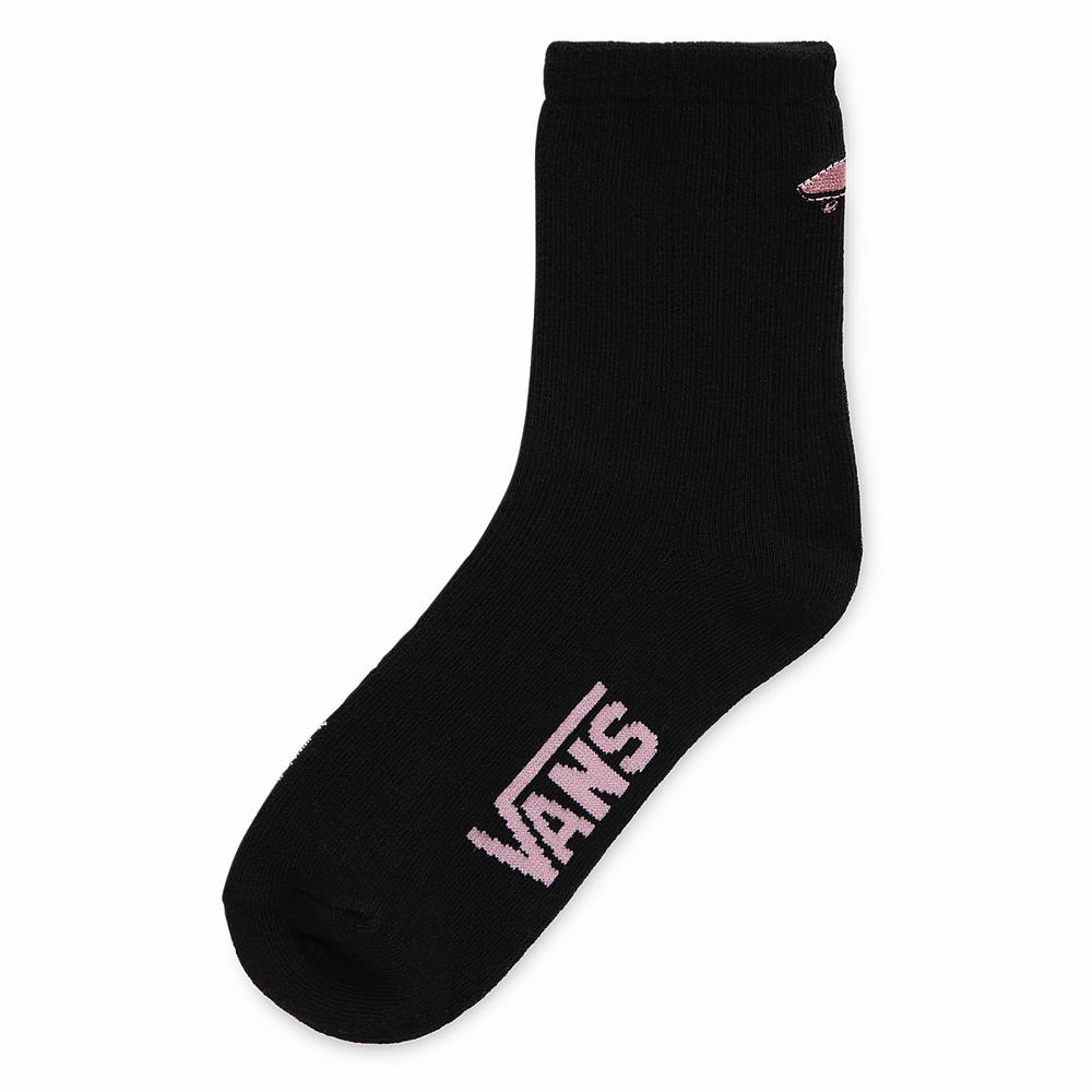 Women\'s Vans Kickin It Crew (1 pair) Socks Black | USA27816