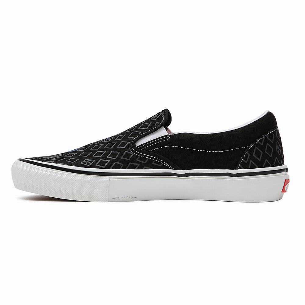 Women's Vans Krooked By Natas for Ray Skate Slip On Shoes Black | USA20746