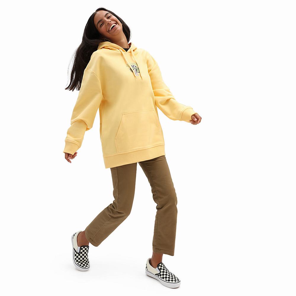 Women's Vans Lazy Daze Hoodie Yellow | USA83197