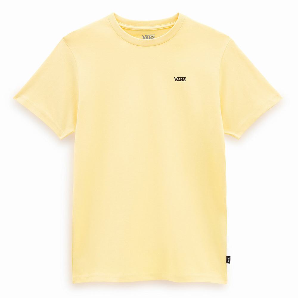 Women's Vans Left Chest Logo T Shirts Yellow | USA24601