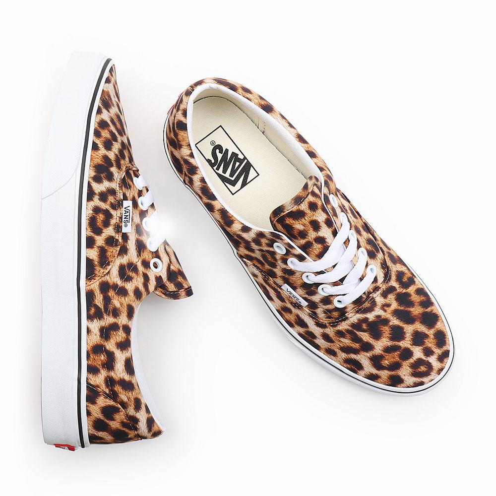 Women's Vans Leopard Era Sneakers Black | USA50391