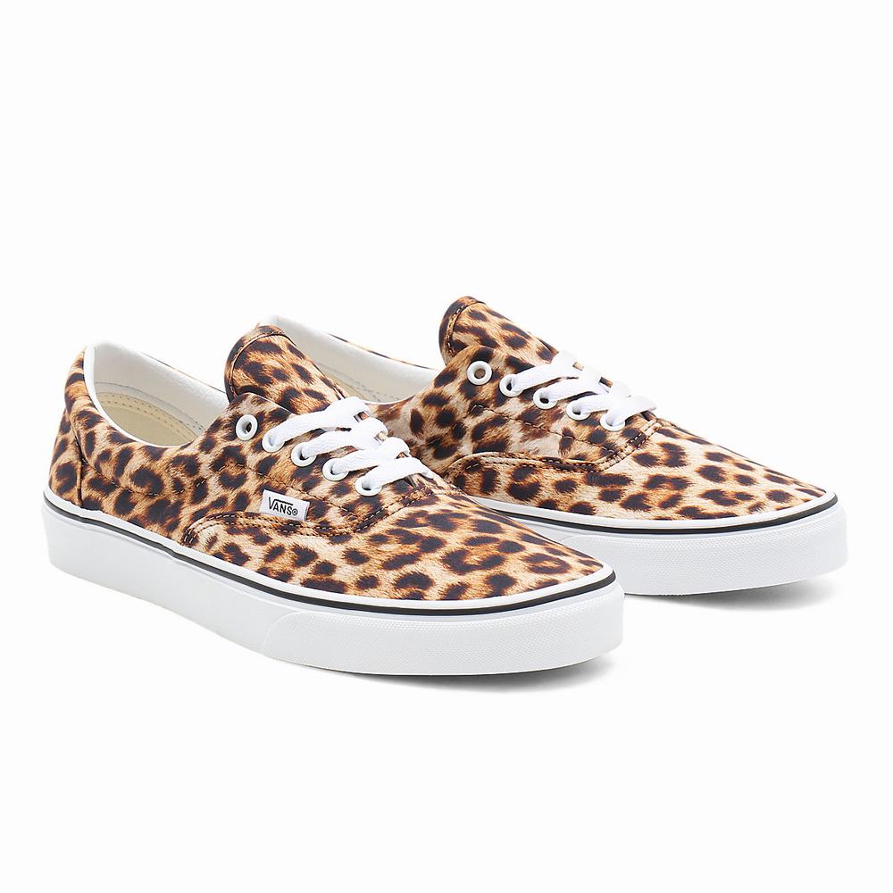 Women\'s Vans Leopard Era Sneakers Black | USA50391