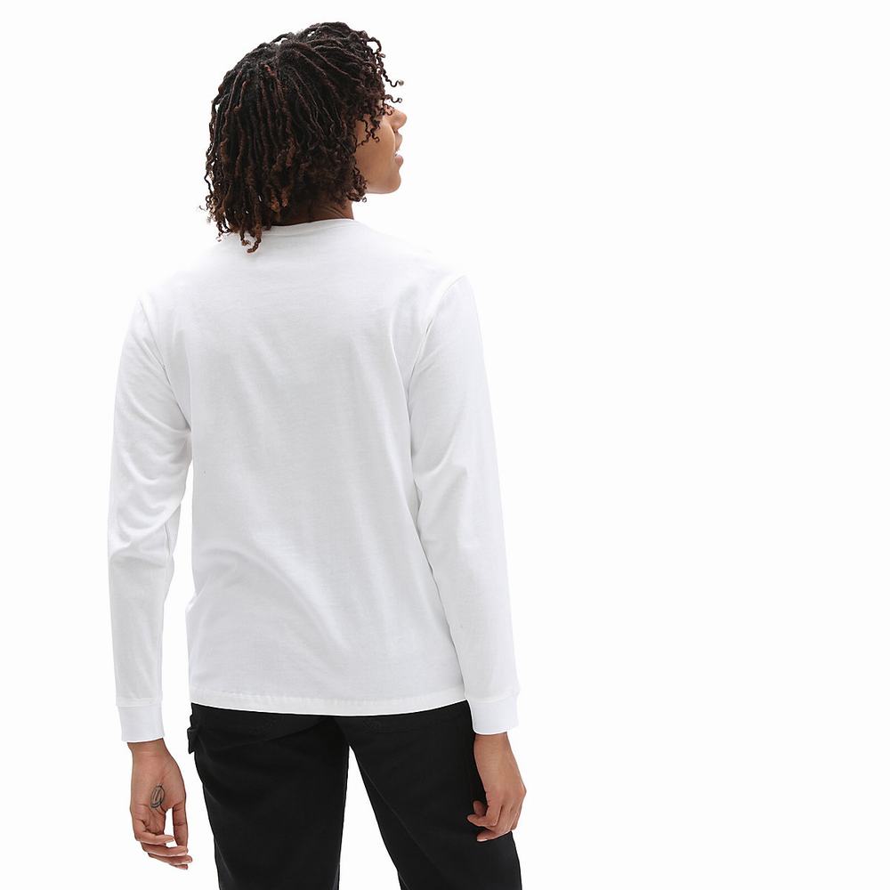 Women's Vans Long Sleeve OTW Pocket T Shirts White | USA43716