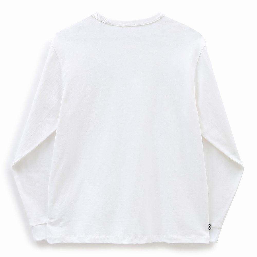 Women's Vans Long Sleeve OTW Pocket T Shirts White | USA43716