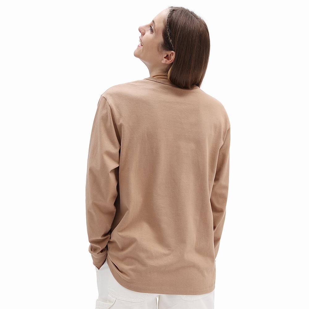 Women's Vans Long Sleeve OTW T Shirts Beige | USA26783