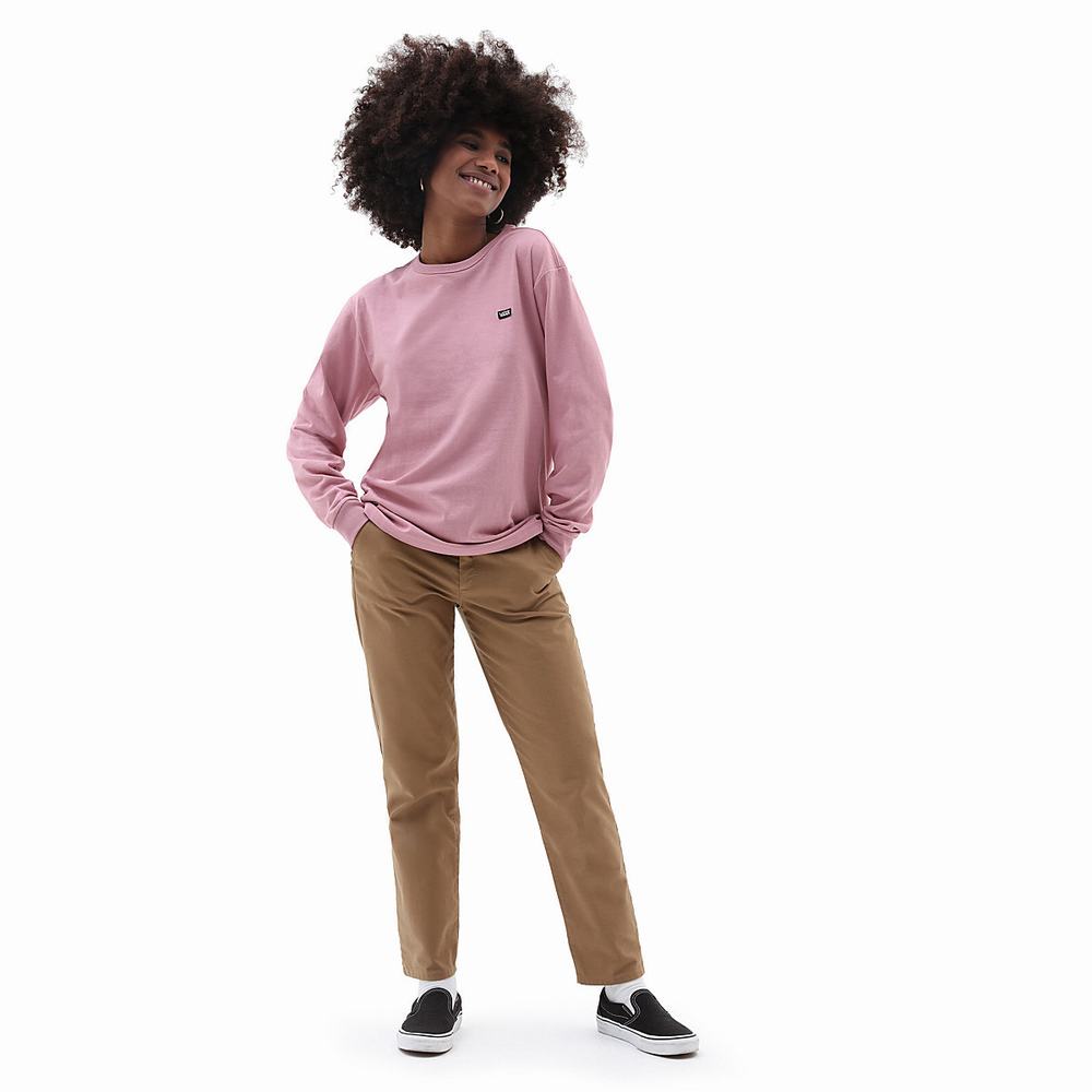 Women's Vans Long Sleeve OTW T Shirts Pink | USA58640