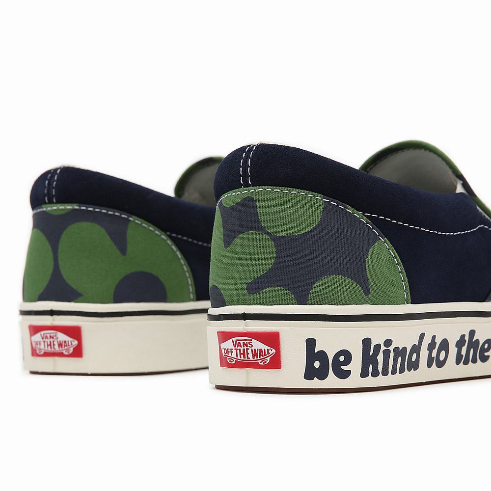 Women's Vans Looper ComfyCush Slip On Shoes Green / Multicolor | USA35864