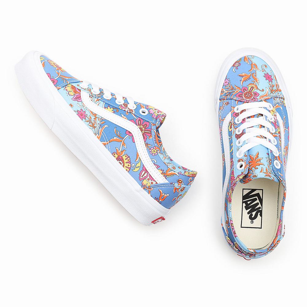 Women's Vans Made With Liberty Fabric Old Skool Tapered Sneakers Blue | USA34570