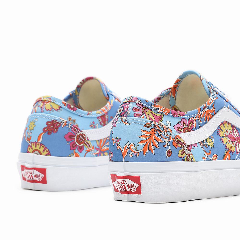 Women's Vans Made With Liberty Fabric Old Skool Tapered Sneakers Blue | USA34570