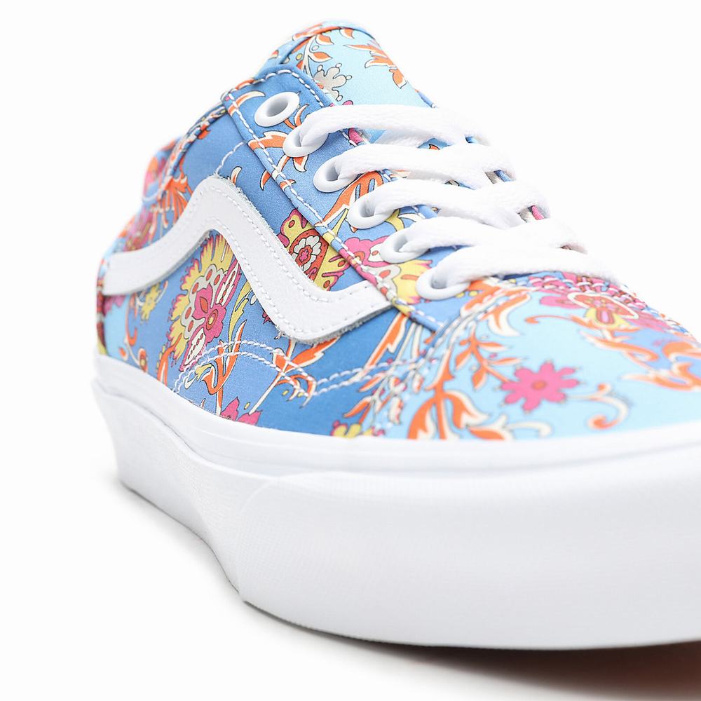 Women's Vans Made With Liberty Fabric Old Skool Tapered Sneakers Blue | USA34570