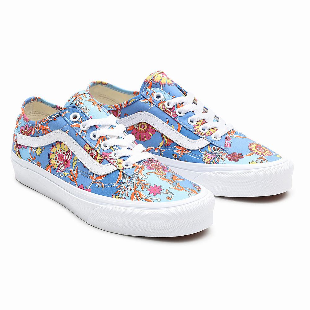 Women\'s Vans Made With Liberty Fabric Old Skool Tapered Sneakers Blue | USA34570