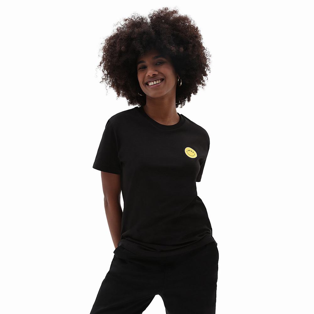 Women's Vans Mar Mar BFF T Shirts Black | USA19843