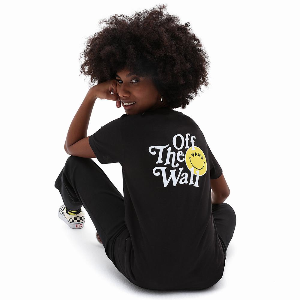 Women's Vans Mar Mar BFF T Shirts Black | USA19843