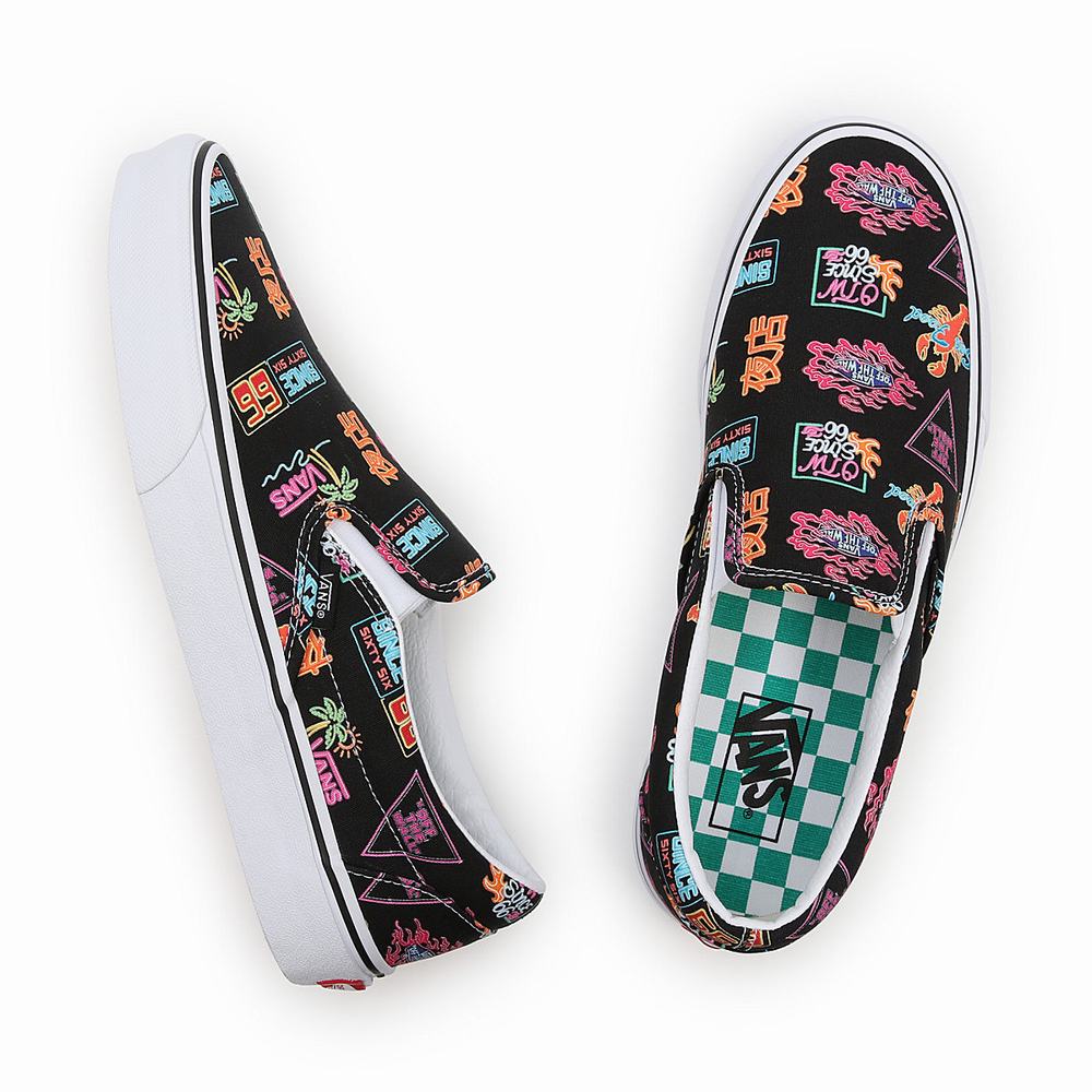 Women's Vans Market Classic Slip On Shoes Black | USA48675