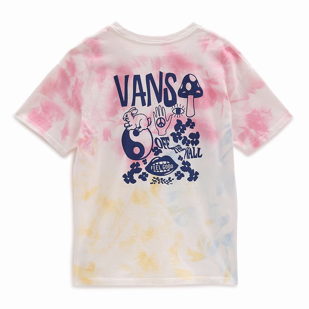 Women's Vans Masc'D Mind T Shirts Multicolor / Pink | USA41285