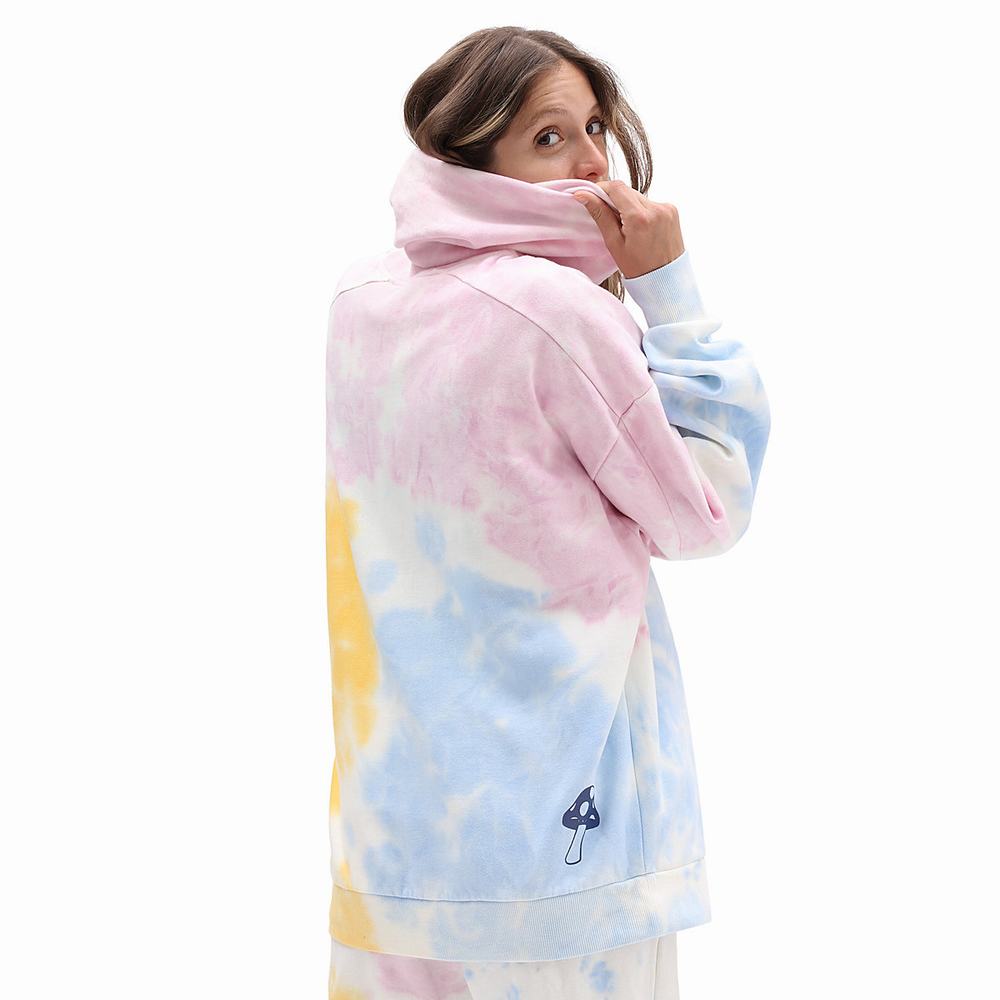 Women's Vans Mascy Daze Tri-Dye Hoodie Pink | USA26495