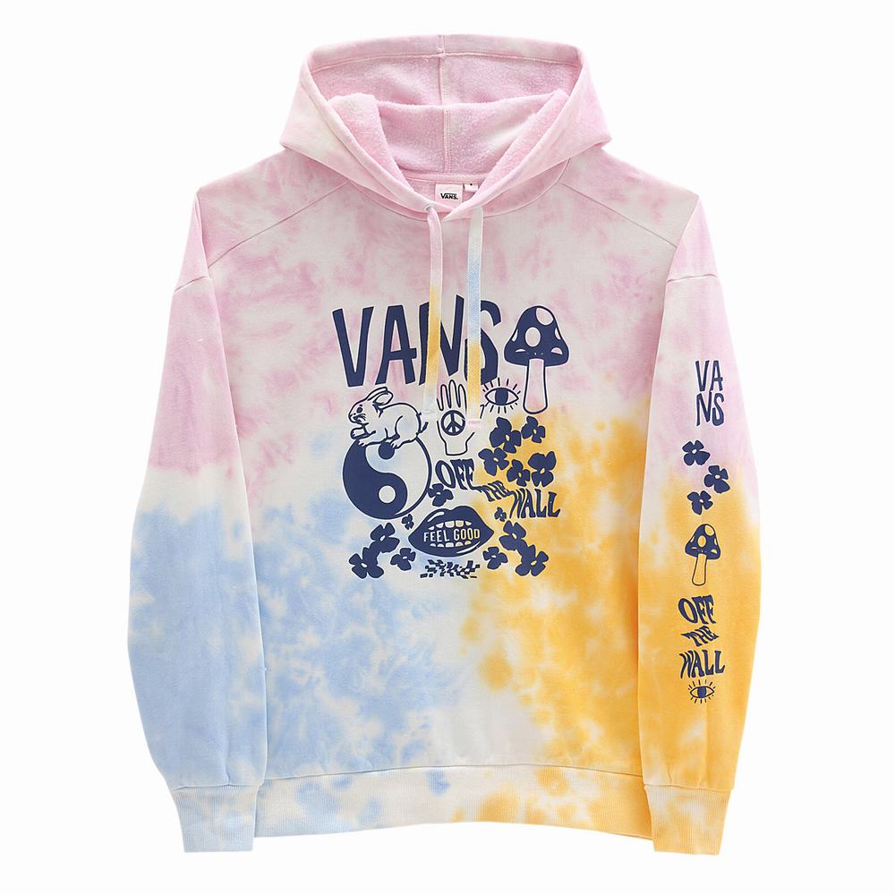 Women's Vans Mascy Daze Tri-Dye Hoodie Pink | USA26495