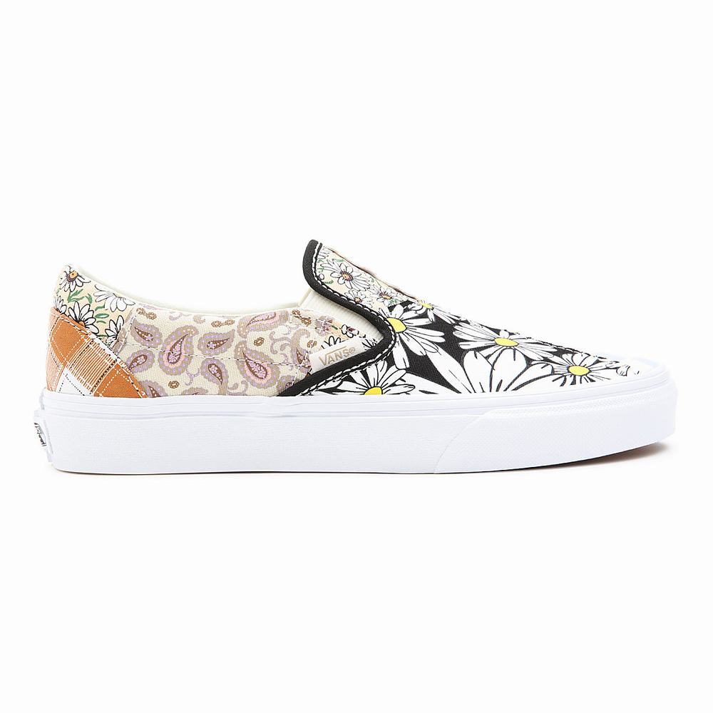 Women's Vans Meadow Patchwork Classic Slip On Shoes Multicolor / White | USA18625