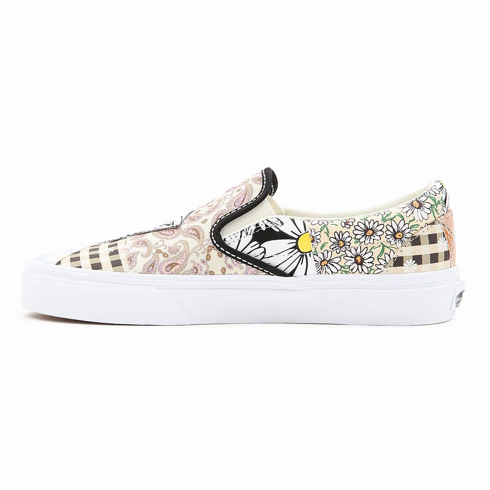 Women's Vans Meadow Patchwork Classic Slip On Shoes Multicolor / White | USA18625