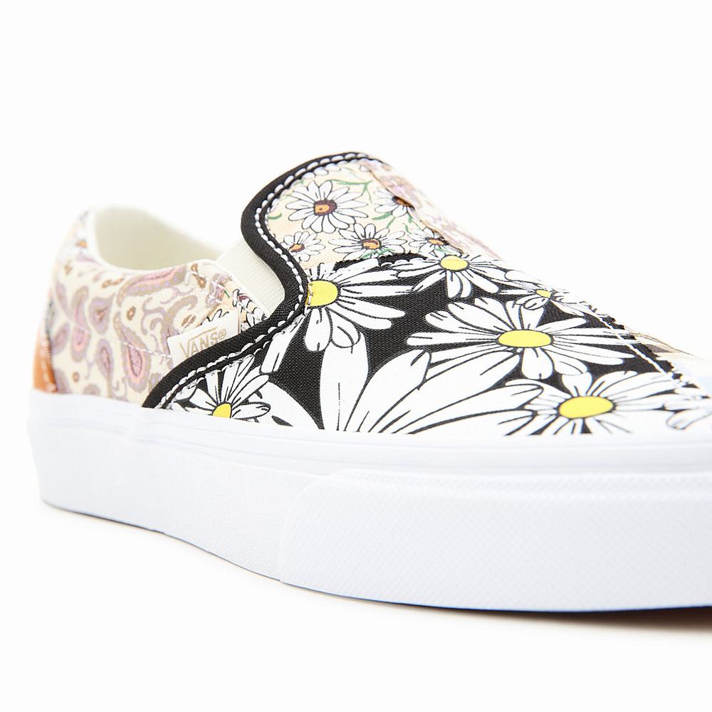 Women's Vans Meadow Patchwork Classic Slip On Shoes Multicolor / White | USA18625