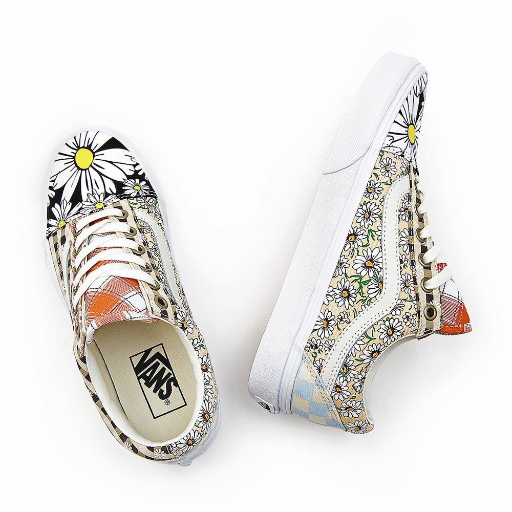 Women's Vans Meadow Patchwork Old Skool Sneakers Multicolor / White | USA69843