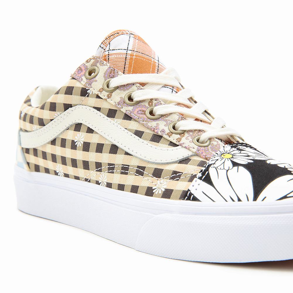 Women's Vans Meadow Patchwork Old Skool Sneakers Multicolor / White | USA69843