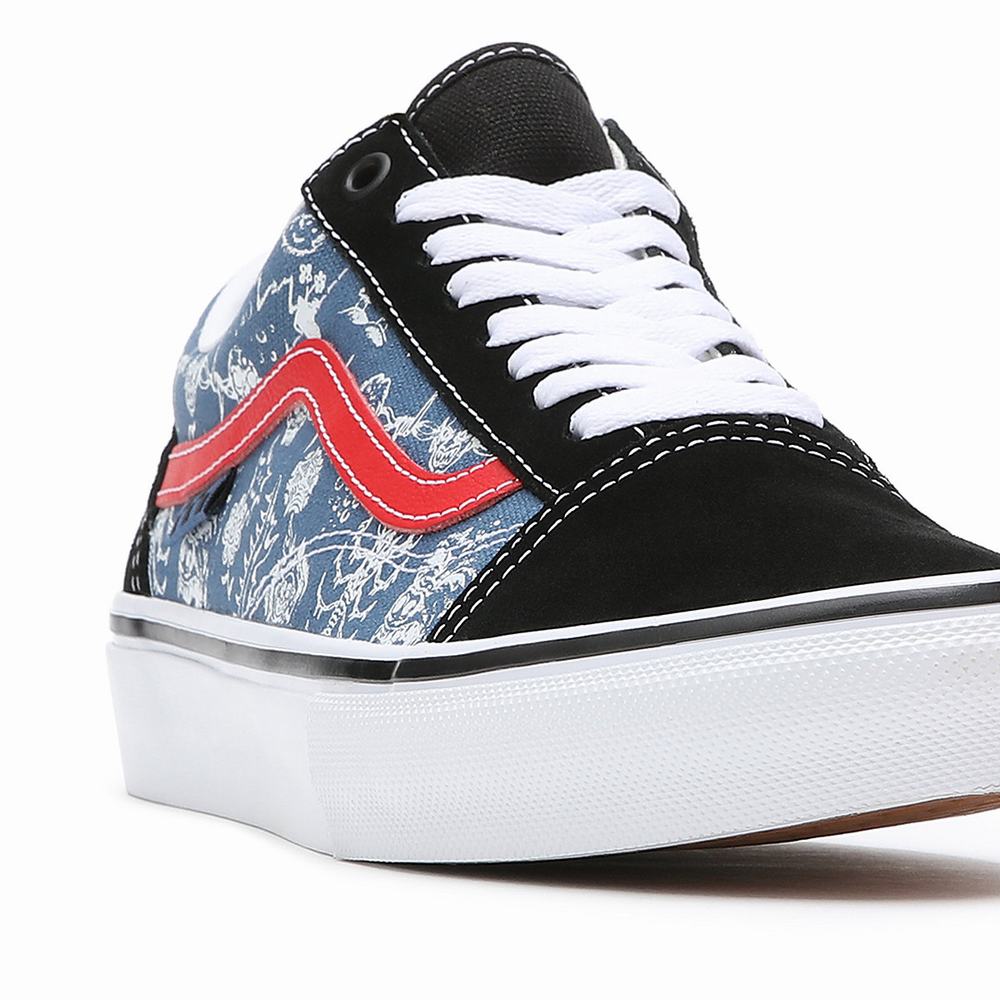 Women's Vans Mike Gigliotti Skate Old Skool VCU Sneakers Blue / Black | USA65380