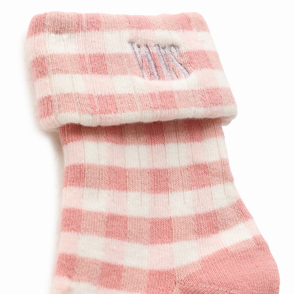 Women's Vans Mixed Up Gingham Check Socks Pink | USA21478