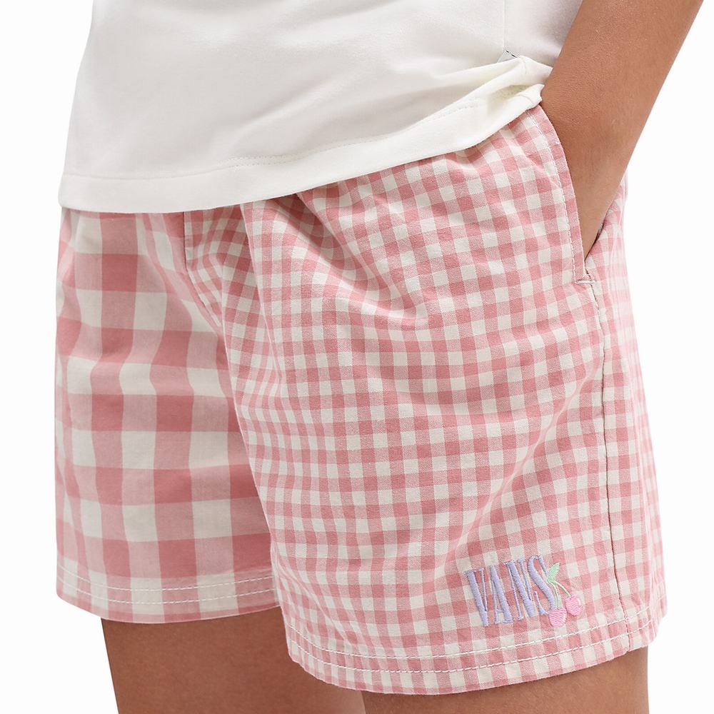 Women's Vans Mixed Up Gingham Shorts Pink | USA85634