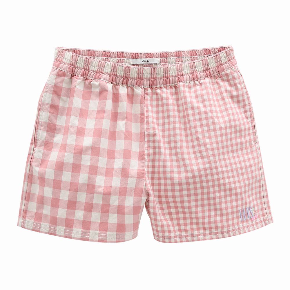 Women's Vans Mixed Up Gingham Shorts Pink | USA85634