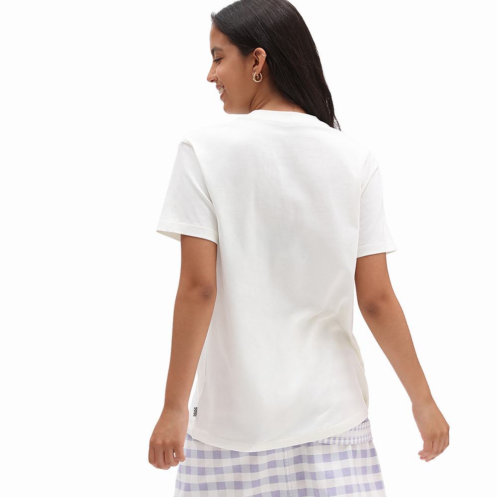 Women's Vans Mixed Up Gingham T Shirts White | USA28017