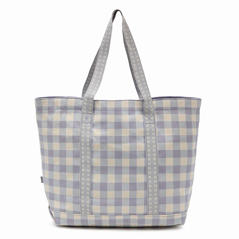 Women's Vans Mixed Up Gingham Tote Bags Purple | USA50629