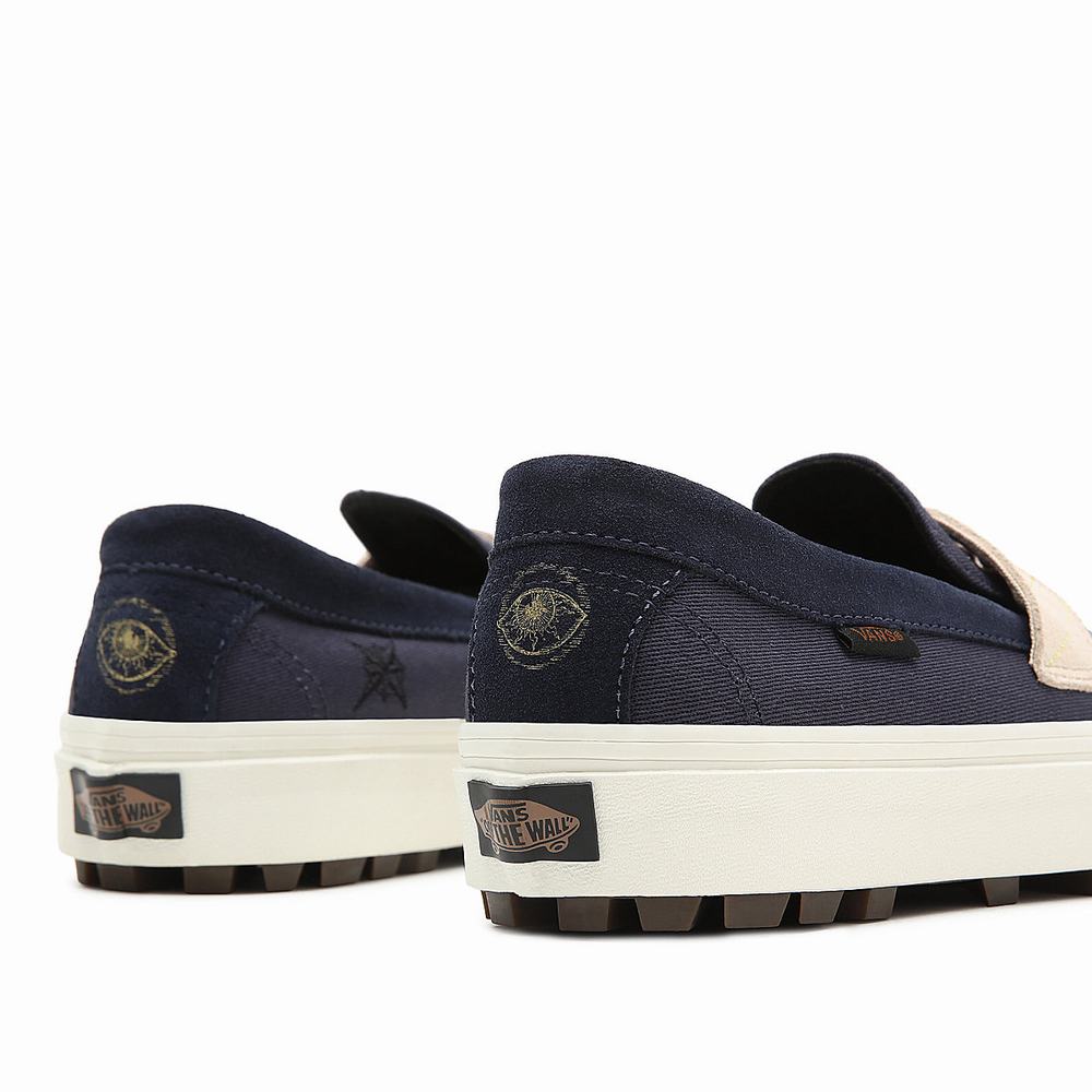 Women's Vans Mystic Style 53 DX Sneakers Beige / Navy | USA49768