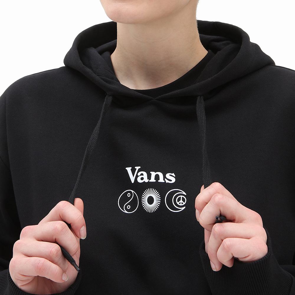 Women's Vans Natural OS Hoodie Black | USA46318