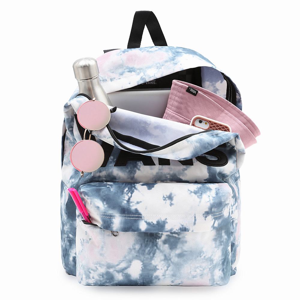 Women's Vans Old Skool Drop V Backpacks Blue / White | USA25419