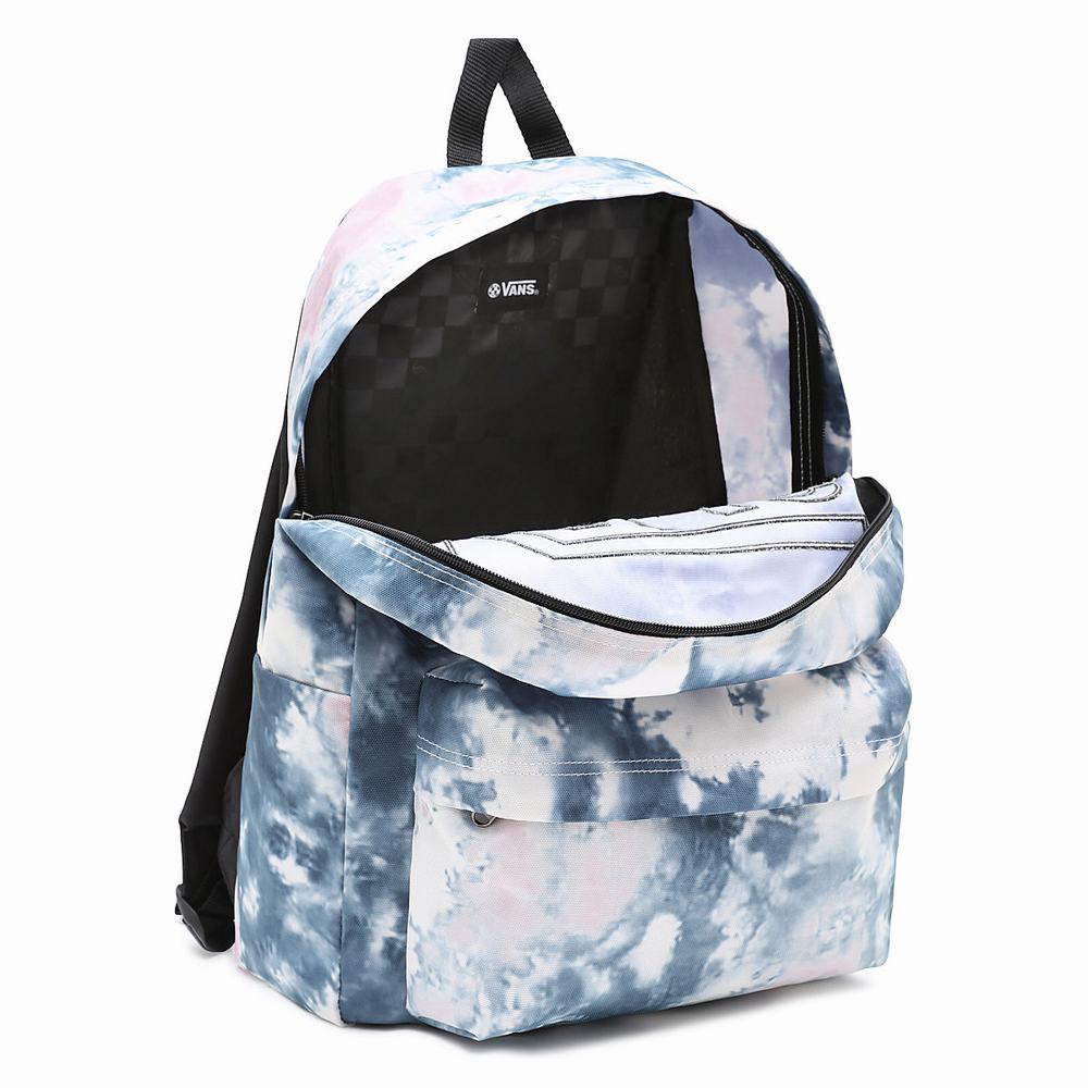 Women's Vans Old Skool Drop V Backpacks Blue / White | USA25419