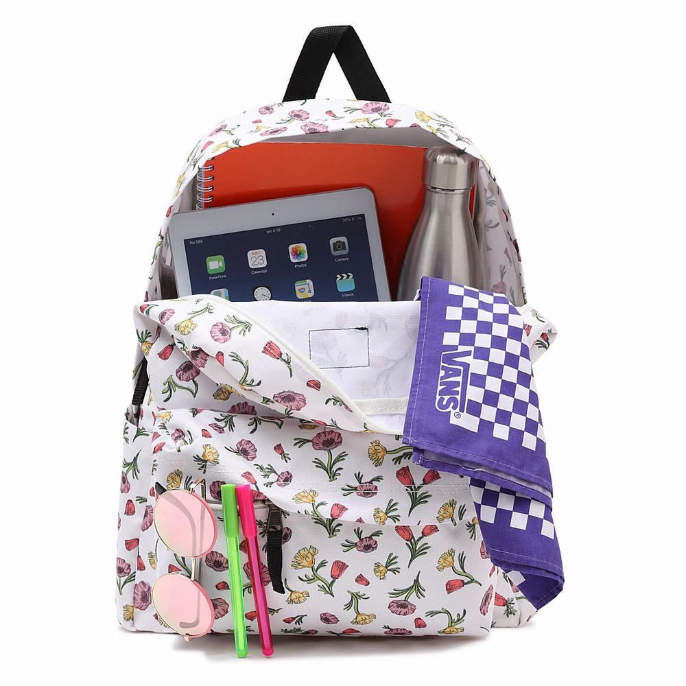 Women's Vans Old Skool H20 Backpacks Multicolor / White | USA53681