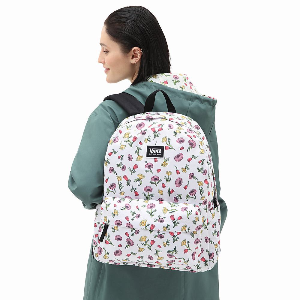 Women's Vans Old Skool H20 Backpacks Multicolor / White | USA53681