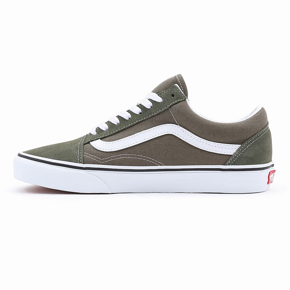 Women's Vans Old Skool Low Top Shoes Green | USA14209