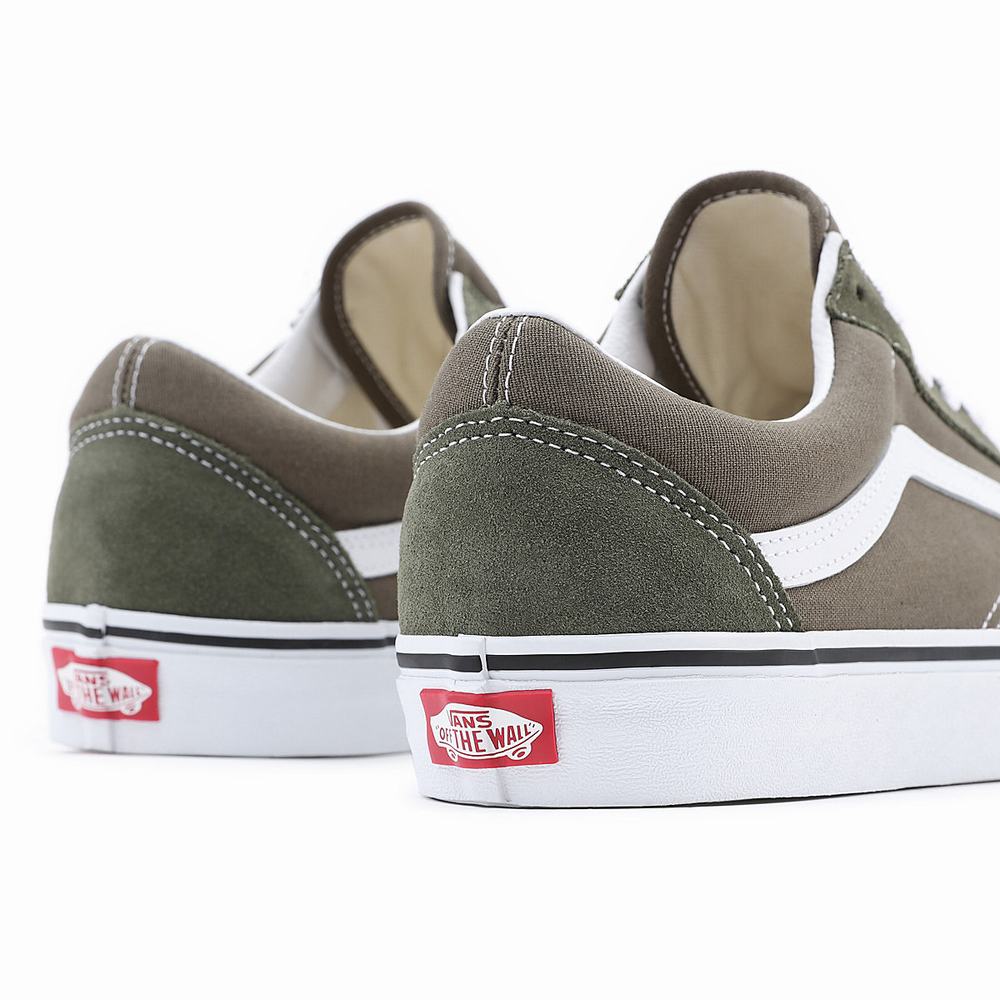 Women's Vans Old Skool Low Top Shoes Green | USA14209