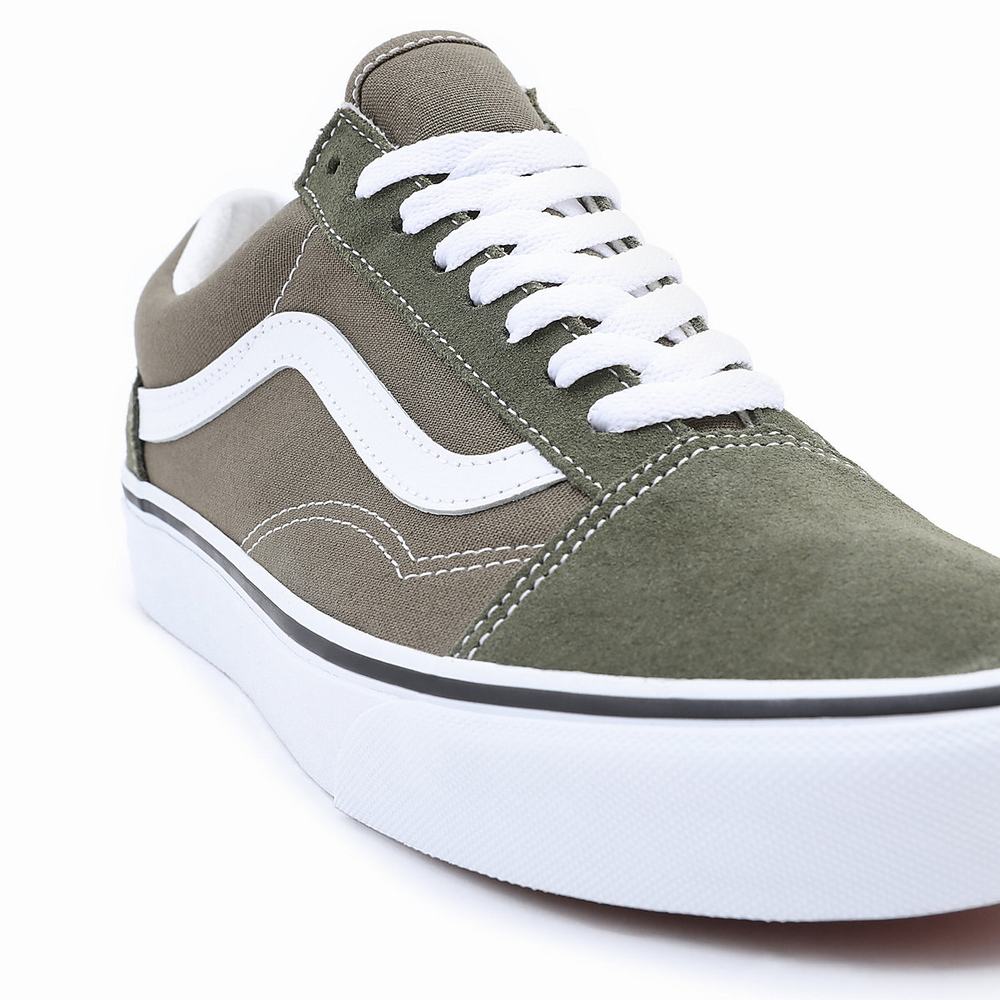 Women's Vans Old Skool Low Top Shoes Green | USA14209